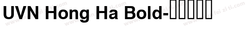 UVN Hong Ha Bold字体转换